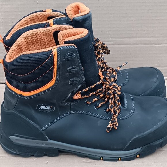 Bogs Other - Bogs Bedrock Shell 8" Comp Black Leather Toe Boots Mens Waterproof Size 15